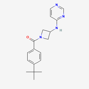 molecular formula C18H22N4O B2484422 N-[1-(4-tert-butylbenzoyl)azetidin-3-yl]pyrimidin-4-amine CAS No. 2097915-23-4