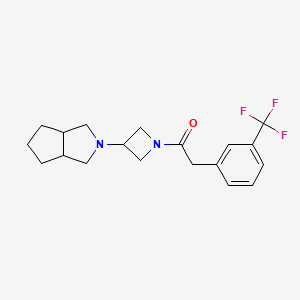 molecular formula C19H23F3N2O B2484427 1-(3-{Octahydrocyclopenta[c]pyrrol-2-yl}azetidin-1-yl)-2-[3-(trifluoromethyl)phenyl]ethan-1-one CAS No. 2415518-26-0