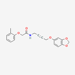 molecular formula C20H19NO5 B2484462 N-(4-(benzo[d][1,3]dioxol-5-yloxy)but-2-yn-1-yl)-2-(o-tolyloxy)acetamide CAS No. 1428350-06-4