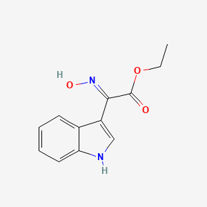 molecular formula C12H12N2O3 B2484467 Ethyl 3-indoleglyoxylate oxime CAS No. 91393-10-1