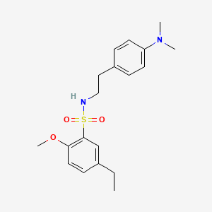 molecular formula C19H26N2O3S B2484478 N-(4-(dimethylamino)phenethyl)-5-ethyl-2-methoxybenzenesulfonamide CAS No. 953942-32-0