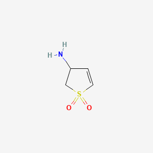 molecular formula C4H7NO2S B2484492 3-Amino-2,3-dihydrothiophene 1,1-dioxide CAS No. 56275-95-7