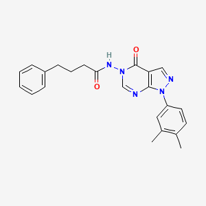 molecular formula C23H23N5O2 B2484508 N-(1-(3,4-dimethylphenyl)-4-oxo-1H-pyrazolo[3,4-d]pyrimidin-5(4H)-yl)-4-phenylbutanamide CAS No. 900009-19-0