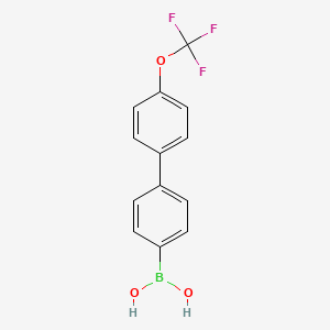 molecular formula C13H10BF3O3 B2484520 {4-[4-(Trifluoromethoxy)phenyl]phenyl}boronic acid CAS No. 501944-50-9