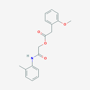 molecular formula C18H19NO4 B2484556 [2-(2-Methylanilino)-2-oxoethyl] 2-(2-methoxyphenyl)acetate CAS No. 1794987-64-6