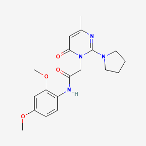 molecular formula C19H24N4O4 B2484624 N-(2,4-dimethoxyphenyl)-2-[4-methyl-6-oxo-2-(pyrrolidin-1-yl)-1,6-dihydropyrimidin-1-yl]acetamide CAS No. 1251559-29-1