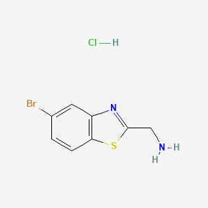 molecular formula C8H8BrClN2S B2484633 (5-Bromo-1,3-benzothiazol-2-yl)methanamine hydrochloride CAS No. 2138191-03-2