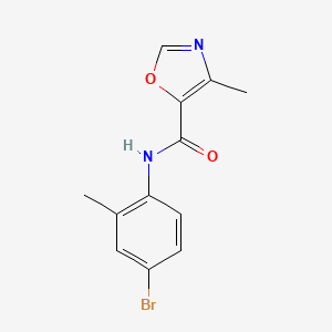 molecular formula C12H11BrN2O2 B2484646 N-(4-bromo-2-methylphenyl)-4-methyl-1,3-oxazole-5-carboxamide CAS No. 862829-05-8