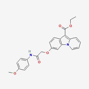 molecular formula C24H22N2O5 B2484655 Ethyl 3-[2-(4-methoxyanilino)-2-oxoethoxy]pyrido[1,2-a]indole-10-carboxylate CAS No. 478081-16-2