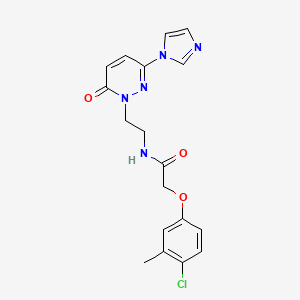 molecular formula C18H18ClN5O3 B2484667 N-(2-(3-(1H-imidazol-1-yl)-6-oxopyridazin-1(6H)-yl)ethyl)-2-(4-chloro-3-methylphenoxy)acetamide CAS No. 1396709-89-9