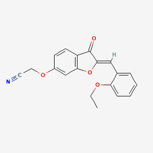 B2484673 (Z)-2-((2-(2-ethoxybenzylidene)-3-oxo-2,3-dihydrobenzofuran-6-yl)oxy)acetonitrile CAS No. 623120-25-2