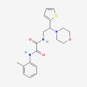 molecular formula C19H23N3O3S B2484674 N1-(2-morpholino-2-(thiophen-2-yl)ethyl)-N2-(o-tolyl)oxalamide CAS No. 899999-19-0