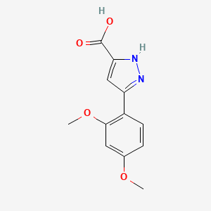 molecular formula C12H12N2O4 B2484699 5-(2,4-dimethoxyphenyl)-1H-pyrazole-3-carboxylic acid CAS No. 879765-63-6