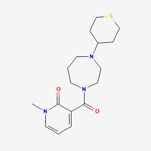 molecular formula C17H25N3O2S B2484711 1-Methyl-3-[4-(thian-4-yl)-1,4-diazepane-1-carbonyl]-1,2-dihydropyridin-2-one CAS No. 2415490-80-9