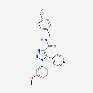 molecular formula C24H23N5O2 B2484732 N-(4-ethylbenzyl)-1-(3-methoxyphenyl)-5-(pyridin-4-yl)-1H-1,2,3-triazole-4-carboxamide CAS No. 1251654-81-5