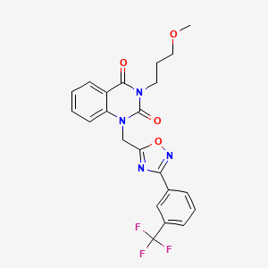 3-(3-methoxypropyl)-1-((3-(3-(trifluoromethyl)phenyl)-1,2,4-oxadiazol-5-yl)methyl)quinazoline-2,4(1H,3H)-dione