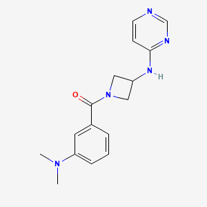 N-{1-[3-(dimethylamino)benzoyl]azetidin-3-yl}pyrimidin-4-amine