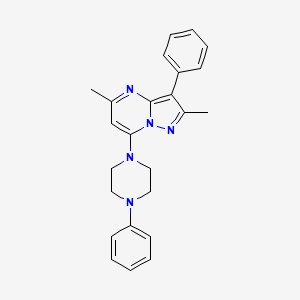2,5-Dimethyl-3-phenyl-7-(4-phenylpiperazin-1-yl)pyrazolo[1,5-a]pyrimidine