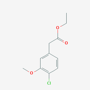 molecular formula C11H13ClO3 B2484760 Ethyl 2-(4-chloro-3-methoxyphenyl)acetate CAS No. 1056987-17-7