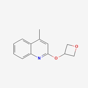 molecular formula C13H13NO2 B2484762 4-Methyl-2-(oxetan-3-yloxy)quinoline CAS No. 2198912-92-2