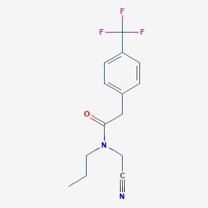 molecular formula C14H15F3N2O B2484769 N-(cyanomethyl)-N-propyl-2-[4-(trifluoromethyl)phenyl]acetamide CAS No. 1333849-02-7