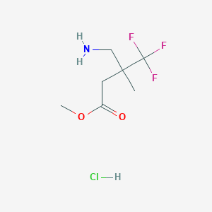 molecular formula C7H13ClF3NO2 B2484783 methyl4-amino-3-methyl-3-(trifluoromethyl)butanoatehydrochloride CAS No. 2490430-05-0