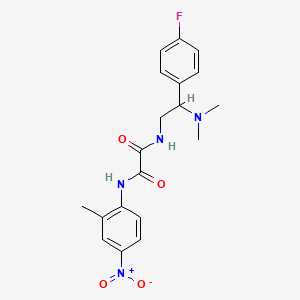 molecular formula C19H21FN4O4 B2484801 N'-[2-(dimethylamino)-2-(4-fluorophenyl)ethyl]-N-(2-methyl-4-nitrophenyl)ethanediamide CAS No. 941976-53-0