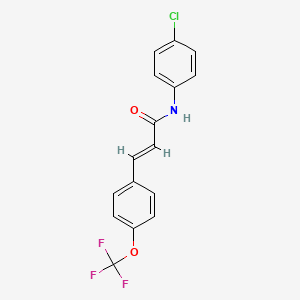 molecular formula C16H11ClF3NO2 B2484802 N-(4-Chlorophenyl)-3-(4-(trifluoromethoxy)phenyl)acrylamide CAS No. 260555-67-7