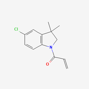 molecular formula C13H14ClNO B2484807 1-(5-Chloro-3,3-dimethyl-2H-indol-1-yl)prop-2-en-1-one CAS No. 2305569-82-6