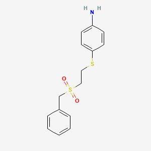 B2484815 4-{[2-(Benzylsulfonyl)ethyl]sulfanyl}aniline CAS No. 2109150-61-8