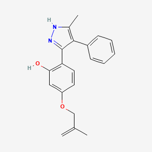 2-(5-methyl-4-phenyl-1H-pyrazol-3-yl)-5-((2-methylallyl)oxy)phenol