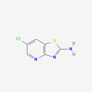 molecular formula C6H4ClN3S B2484823 6-Chlorothiazolo[4,5-B]pyridin-2-amine CAS No. 1206248-17-0