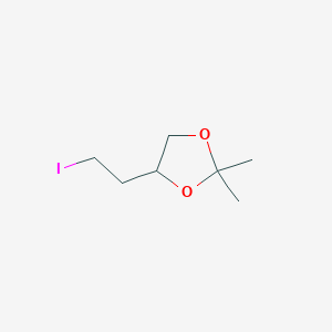 molecular formula C7H13IO2 B2484824 4-(2-Iodoethyl)-2,2-dimethyl-1,3-dioxolane CAS No. 98095-37-5