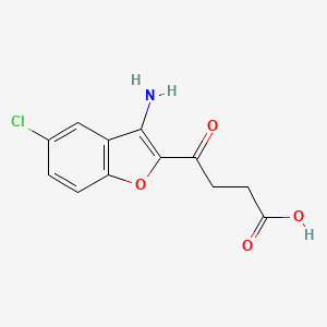 molecular formula C12H10ClNO4 B2484825 4-(3-Amino-5-chloro-benzofuran-2-yl)-4-oxo-butyric acid CAS No. 329209-27-0