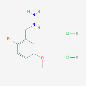 [(2-Bromo-5-methoxyphenyl)methyl]hydrazine dihydrochloride