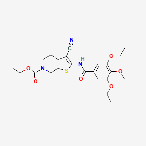 ethyl 3-cyano-2-(3,4,5-triethoxybenzamido)-4,5-dihydrothieno[2,3-c]pyridine-6(7H)-carboxylate