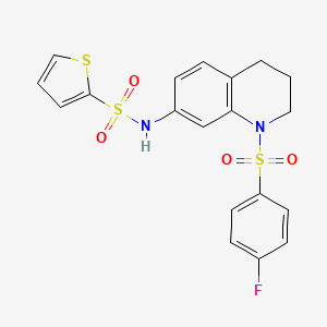 N-[1-(4-fluorobenzenesulfonyl)-1,2,3,4-tetrahydroquinolin-7-yl]thiophene-2-sulfonamide