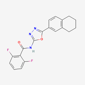 2,6-difluoro-N-[5-(5,6,7,8-tetrahydronaphthalen-2-yl)-1,3,4-oxadiazol-2-yl]benzamide