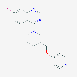 7-Fluoro-4-[3-(pyridin-4-yloxymethyl)piperidin-1-yl]quinazoline
