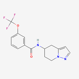 molecular formula C15H14F3N3O2 B2484845 N-{4H,5H,6H,7H-pyrazolo[1,5-a]pyridin-5-yl}-3-(trifluoromethoxy)benzamide CAS No. 2034260-53-0