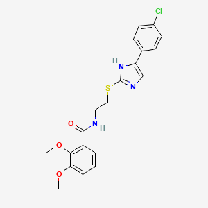 molecular formula C20H20ClN3O3S B2484846 N-(2-((5-(4-chlorophenyl)-1H-imidazol-2-yl)thio)ethyl)-2,3-dimethoxybenzamide CAS No. 897456-81-4