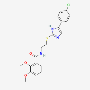 N-(2-((5-(4-chlorophenyl)-1H-imidazol-2-yl)thio)ethyl)-2,3-dimethoxybenzamide