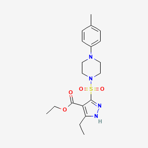 ethyl 3-ethyl-5-((4-(p-tolyl)piperazin-1-yl)sulfonyl)-1H-pyrazole-4-carboxylate