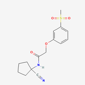 molecular formula C15H18N2O4S B2484852 N-(1-cyanocyclopentyl)-2-(3-methanesulfonylphenoxy)acetamide CAS No. 1209534-33-7