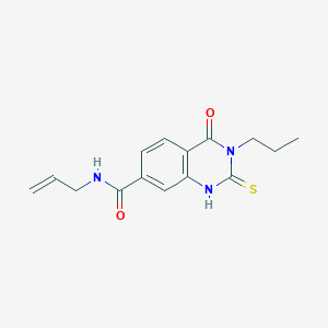 4-oxo-N-prop-2-enyl-3-propyl-2-sulfanylidene-1H-quinazoline-7-carboxamide