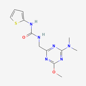 1-((4-(Dimethylamino)-6-methoxy-1,3,5-triazin-2-yl)methyl)-3-(thiophen-2-yl)urea
