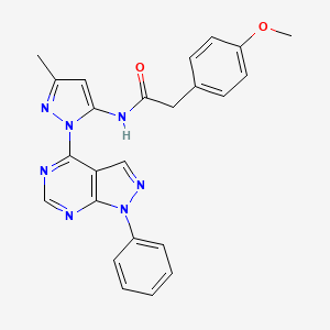 2-(4-methoxyphenyl)-N-(3-methyl-1-(1-phenyl-1H-pyrazolo[3,4-d]pyrimidin-4-yl)-1H-pyrazol-5-yl)acetamide