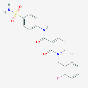 1-(2-chloro-6-fluorobenzyl)-2-oxo-N-(4-sulfamoylphenyl)-1,2-dihydropyridine-3-carboxamide