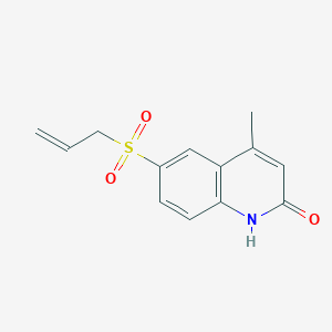 molecular formula C13H13NO3S B2484907 6-(Allylsulfonyl)-4-methylquinolin-2(1H)-one CAS No. 1207858-44-3