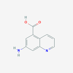 molecular formula C10H8N2O2 B2484908 7-Aminoquinoline-5-carboxylic acid CAS No. 1956341-10-8